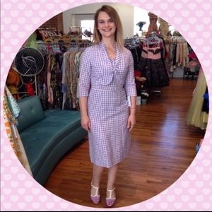 Vintage Lavender gingham dress